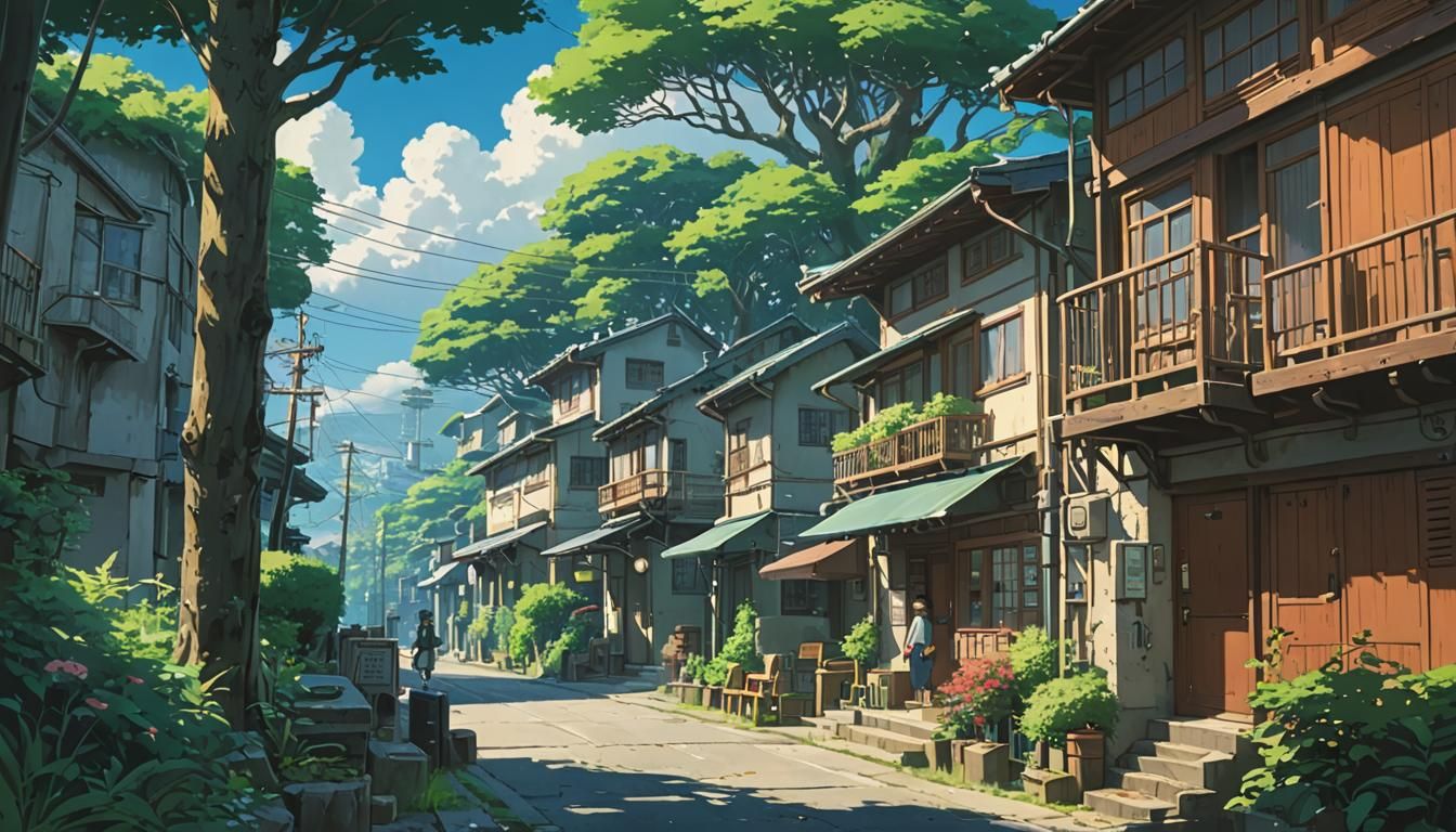 Anime Key Visual Inspired by Studio Ghibli