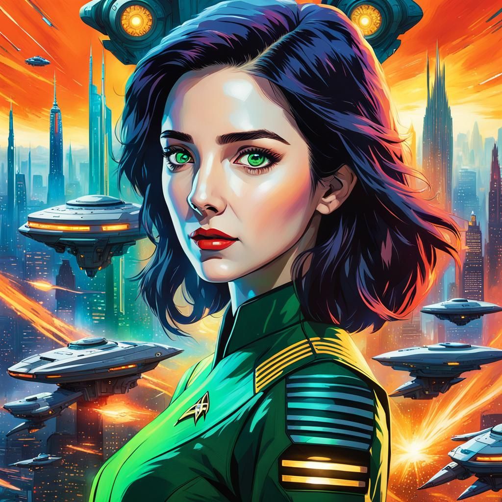 Villain Scientist Commands Robot Army in Futuristic City