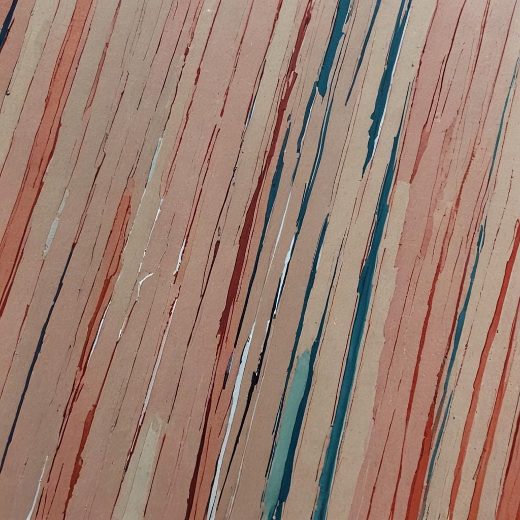 Abstract Parallel Lines in Complementary Colors