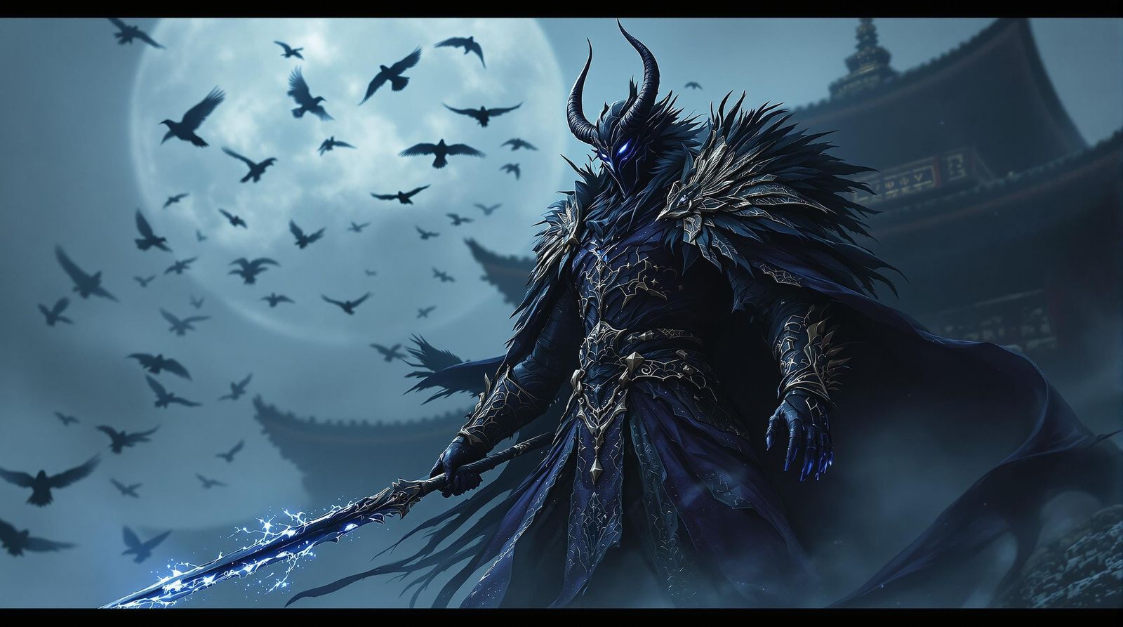 Dark Fantasy Illustration of Resurrected Kannushi in Tattere...