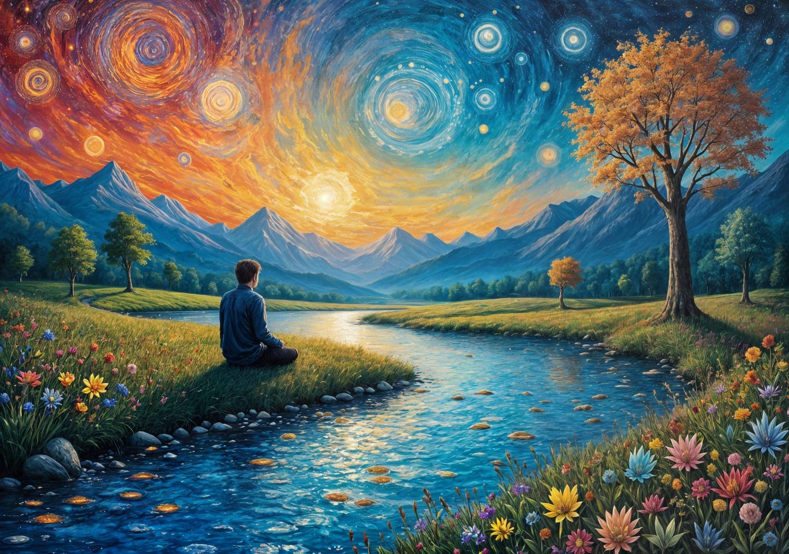 Surreal Landscape of Time and Creativity