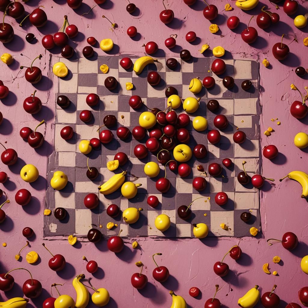 Cherries and Bananas Play Checkers