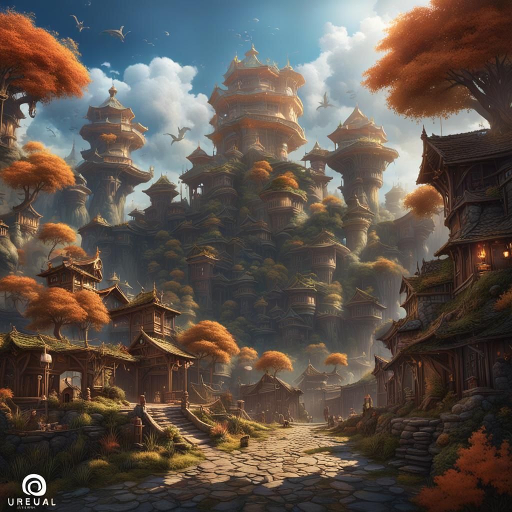 Fantastical Detailed Matte Painting in Unreal Engine 5