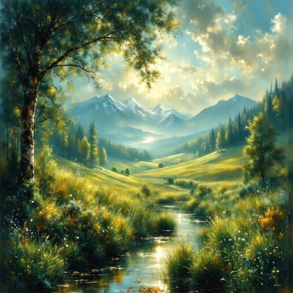 New World Awakens: From Grey Plain to Vibrant Landscape