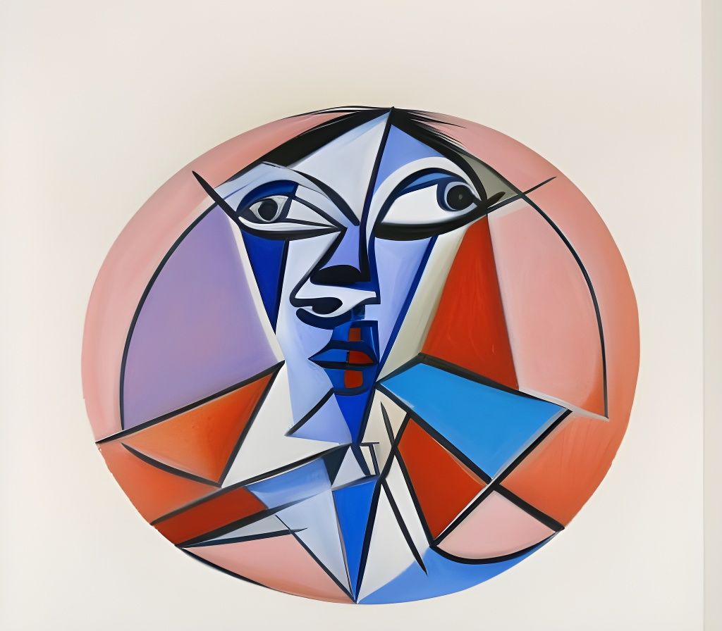 Abstract Composition in Cubist Style