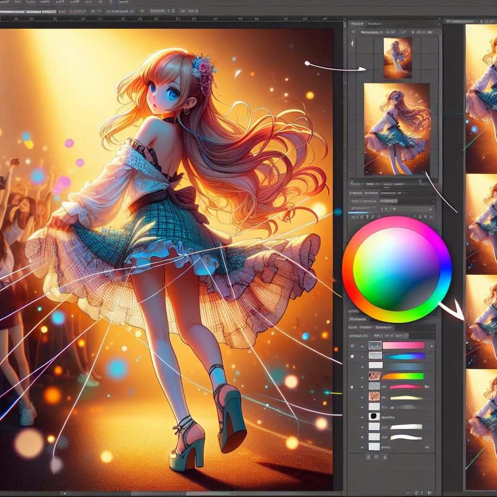 Hyperrealistic Manga Illustration of Melody in Photorealism