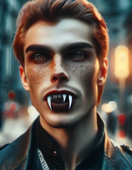 Flawless Close-up Vampire Portrait in 8k