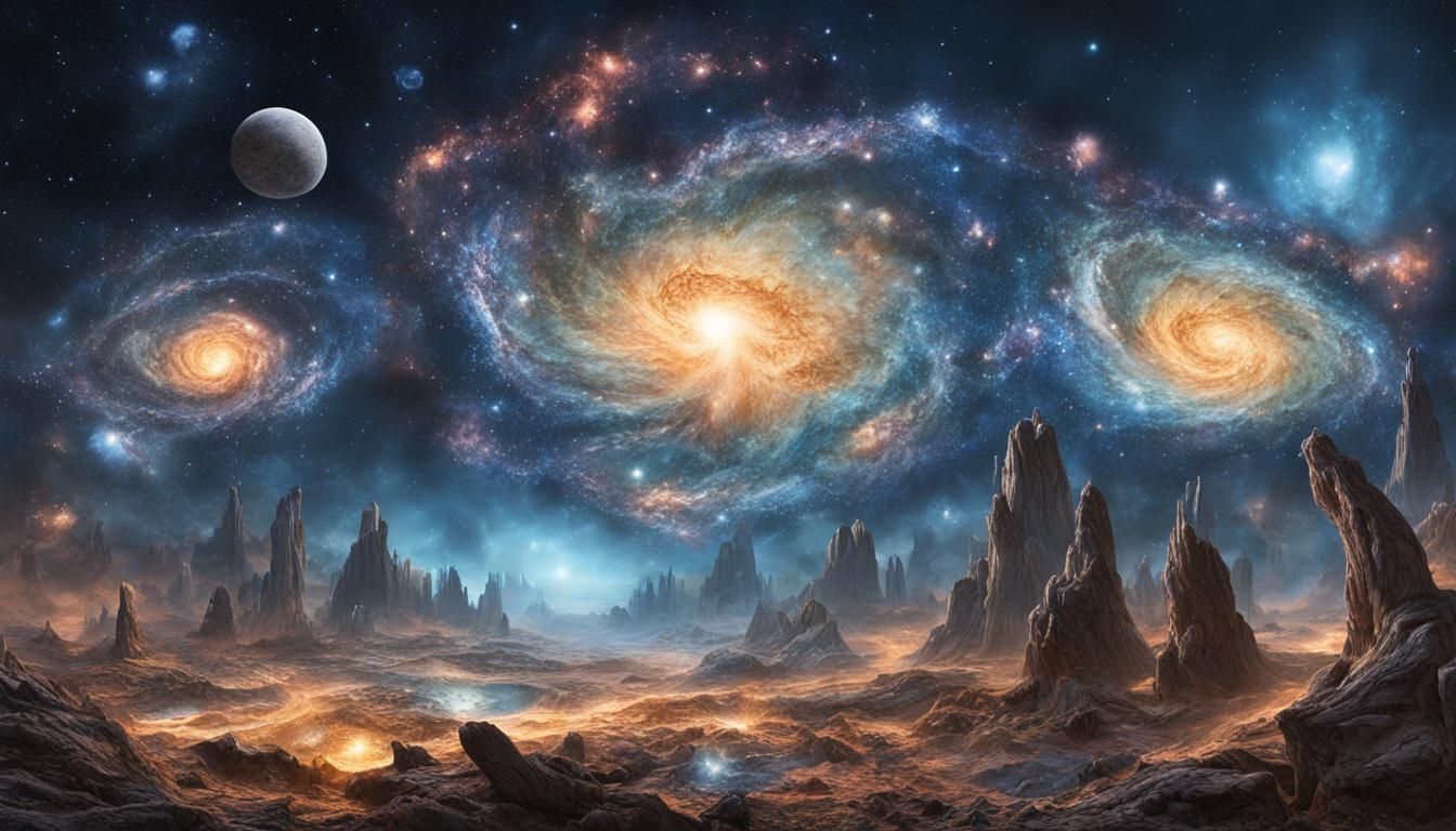 Photorealistic Universe Made of Cosmic Protozoa