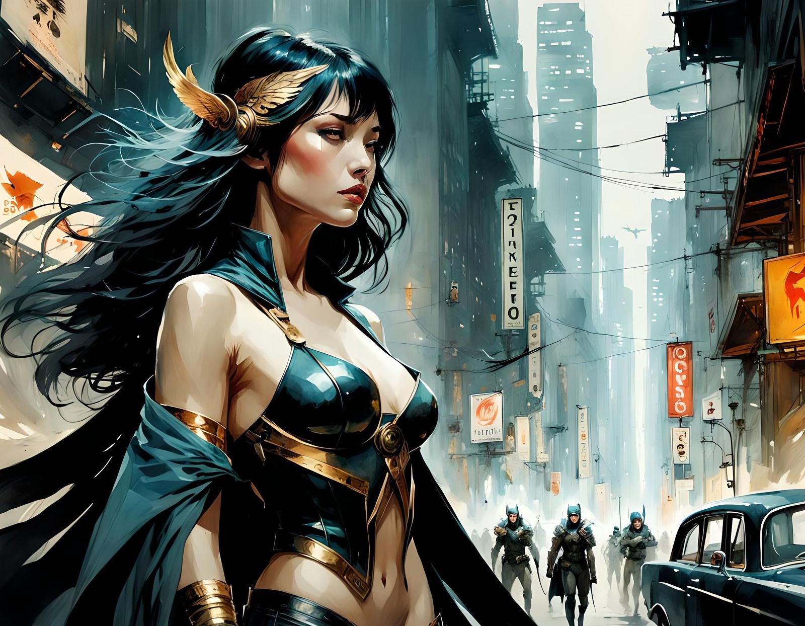 Superhero Culture in Digital Watercolor Illustration