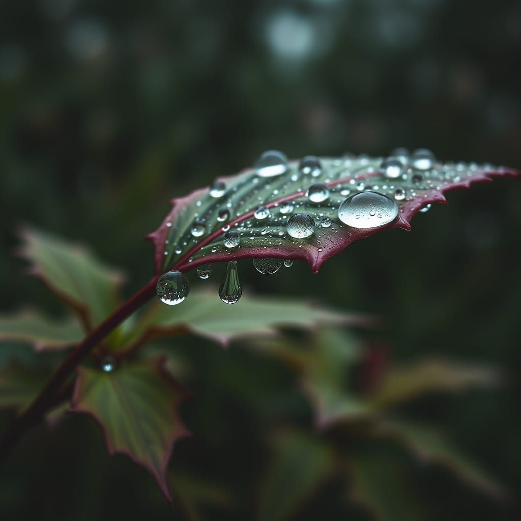Magnified Rain Drops