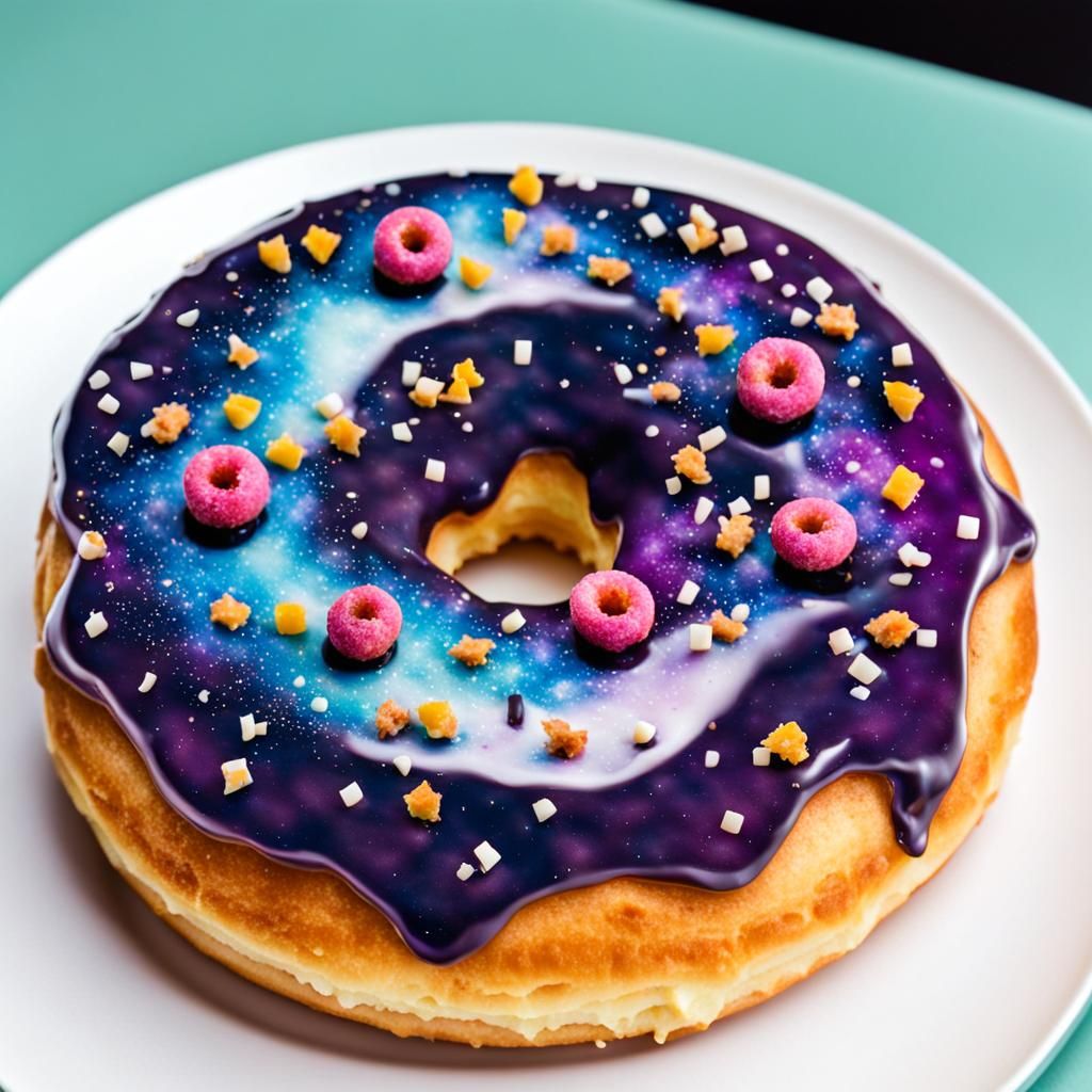 Cosmic Donut on a Breakfast Table