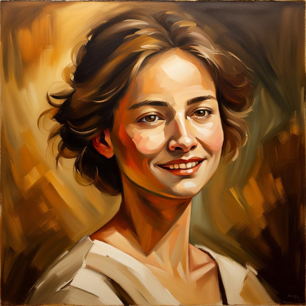 Dramatic Portrait Masterpiece in Oil on Canvas