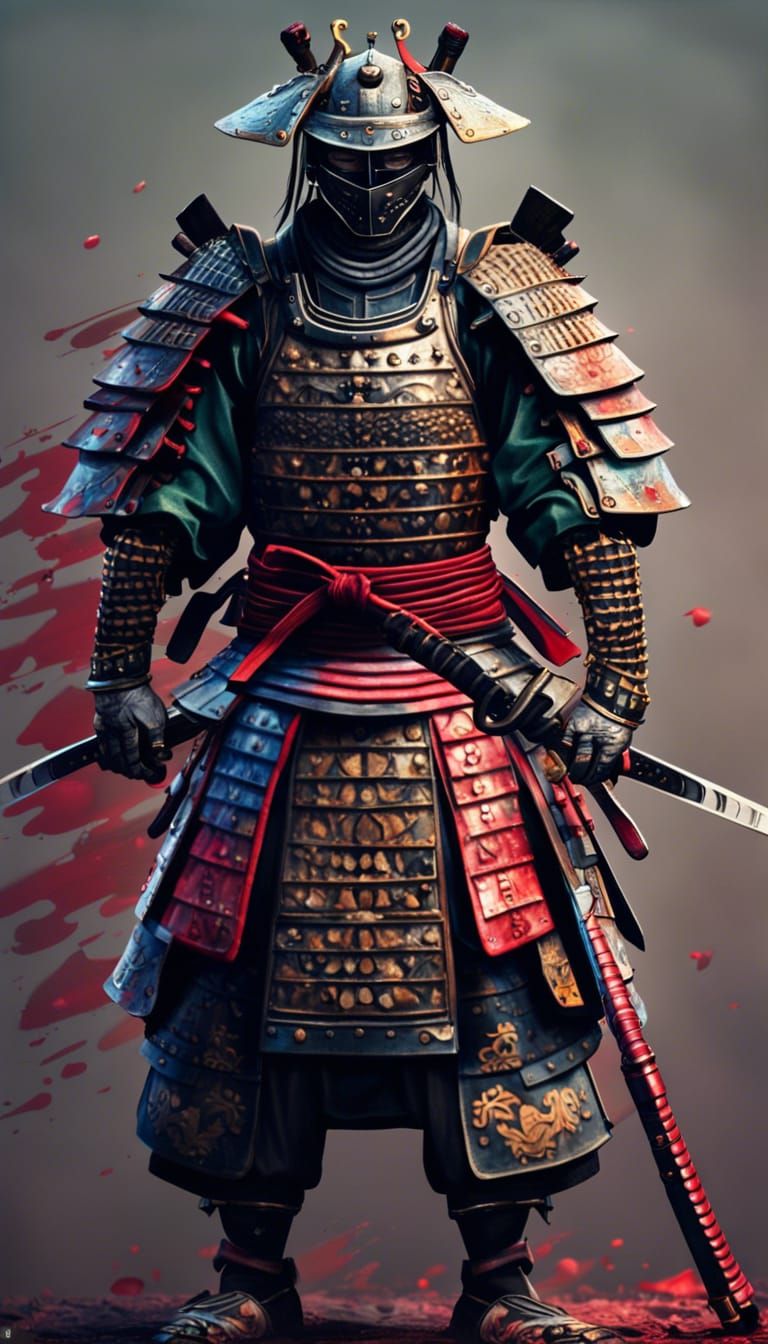 Detailed Samurai Armor with Realistic Texture