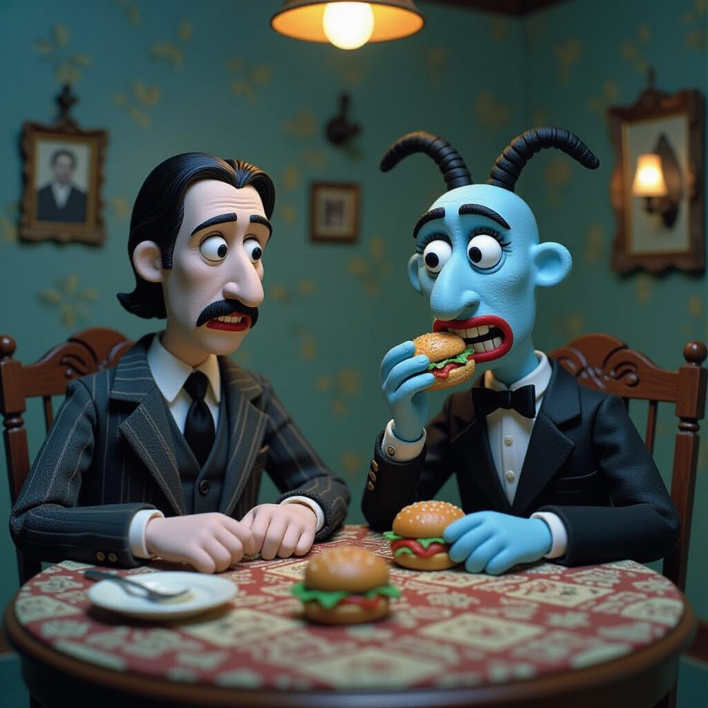 John Wick Meets Surreal Creature in Claymation