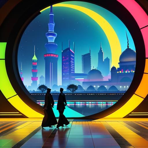 Futuristic Cityscape: Global Culture Fusion in 8K