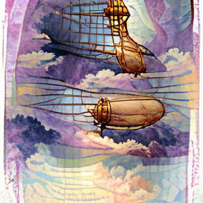 The Airship Tarot Card: A Digital Illustration