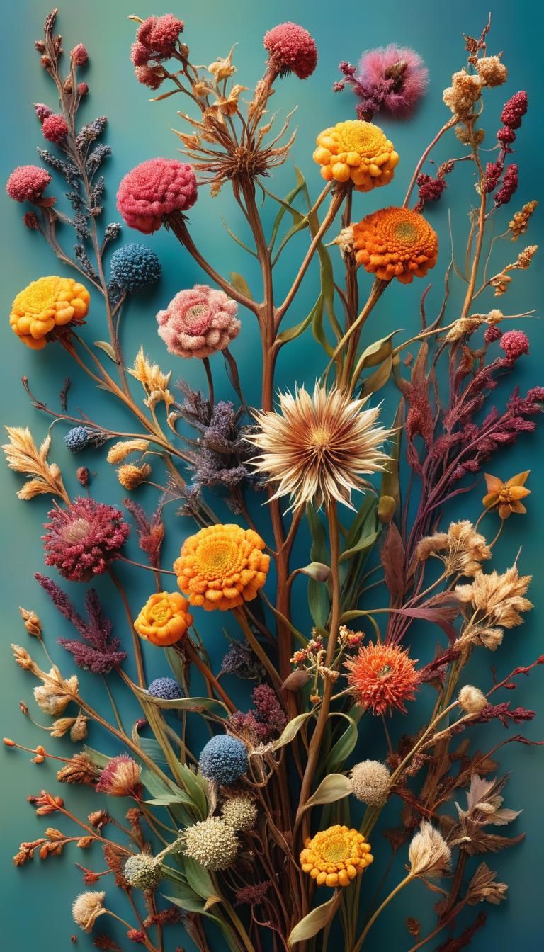 Botanical Close-Up in Surrealist Style