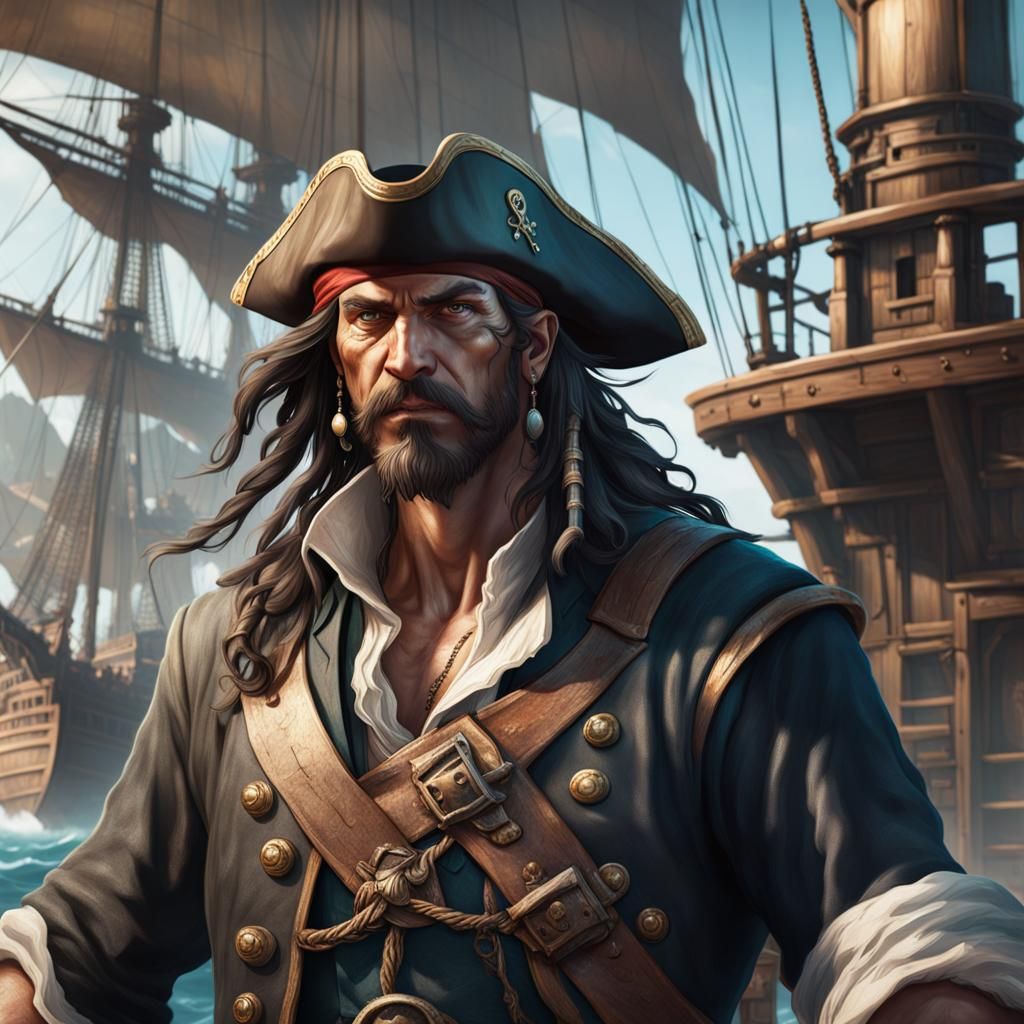 Pirate Transforms to Ship: Hyperdetailed Concept Art