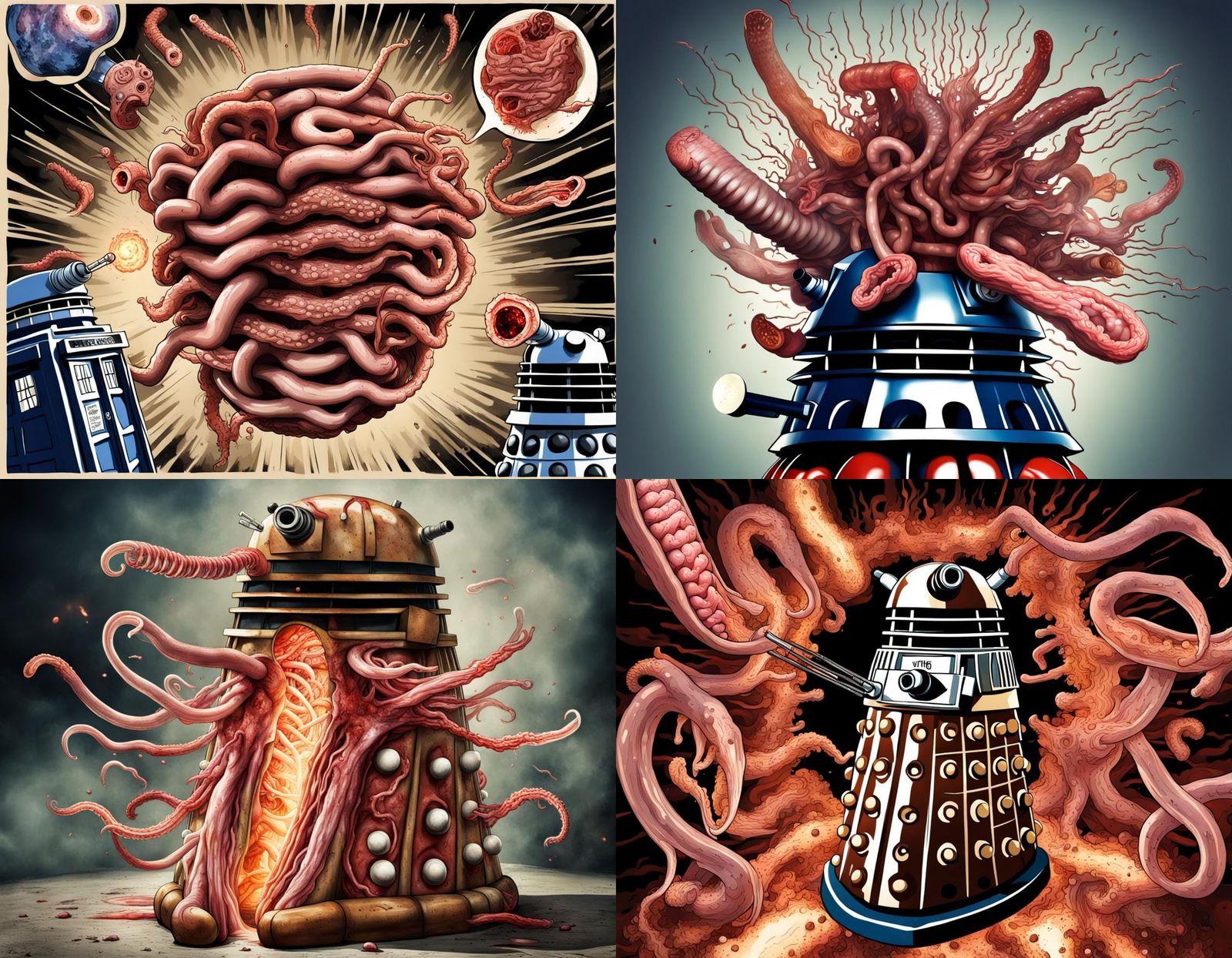 Horrific Dalek Internal Explosion from Doctor Who