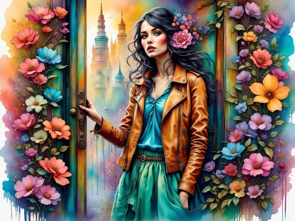 A Young Woman's Courageous Leap into a Vibrant New World