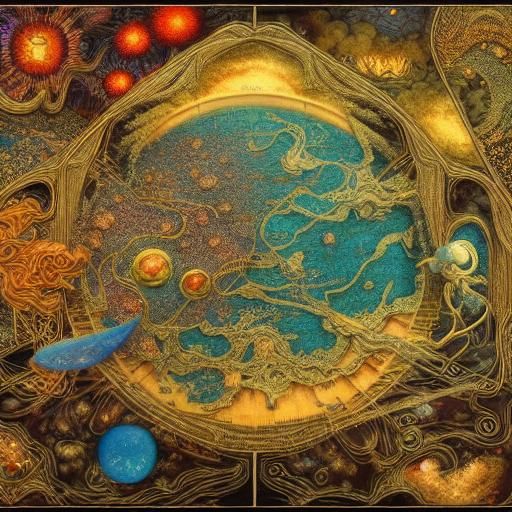 Fantasy Realms: Intricate Maps in Rich Colors