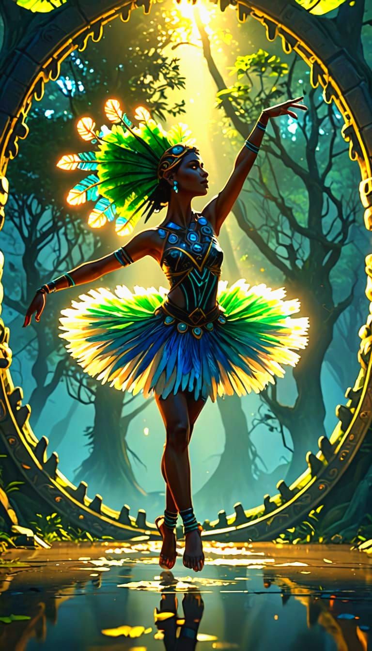 Enchanted Forest Spirit in Dramatic 3D Cinematic Style