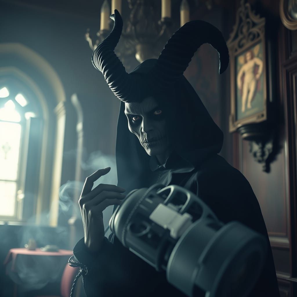 Eerie Dragula Portrait in Victorian Gothic Style