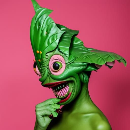 Menacing Audrey II Plant Monster 3D Render