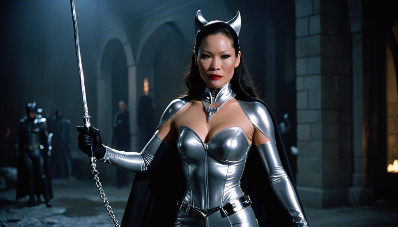 Epic Catwoman Portrait in Cinematic Film Style