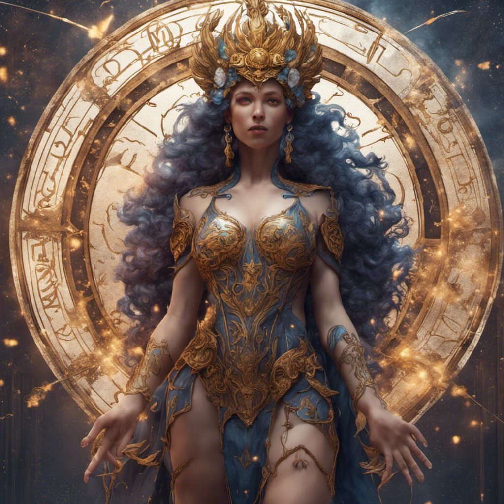Detailed Virgo Zodiac Sign Fantasy Concept Art