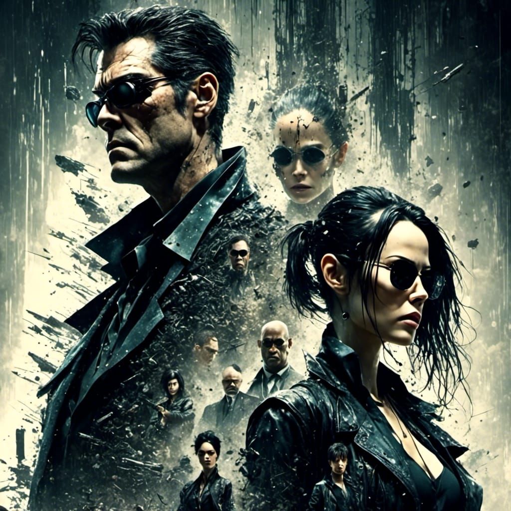 Matrix Character Digital Portrait