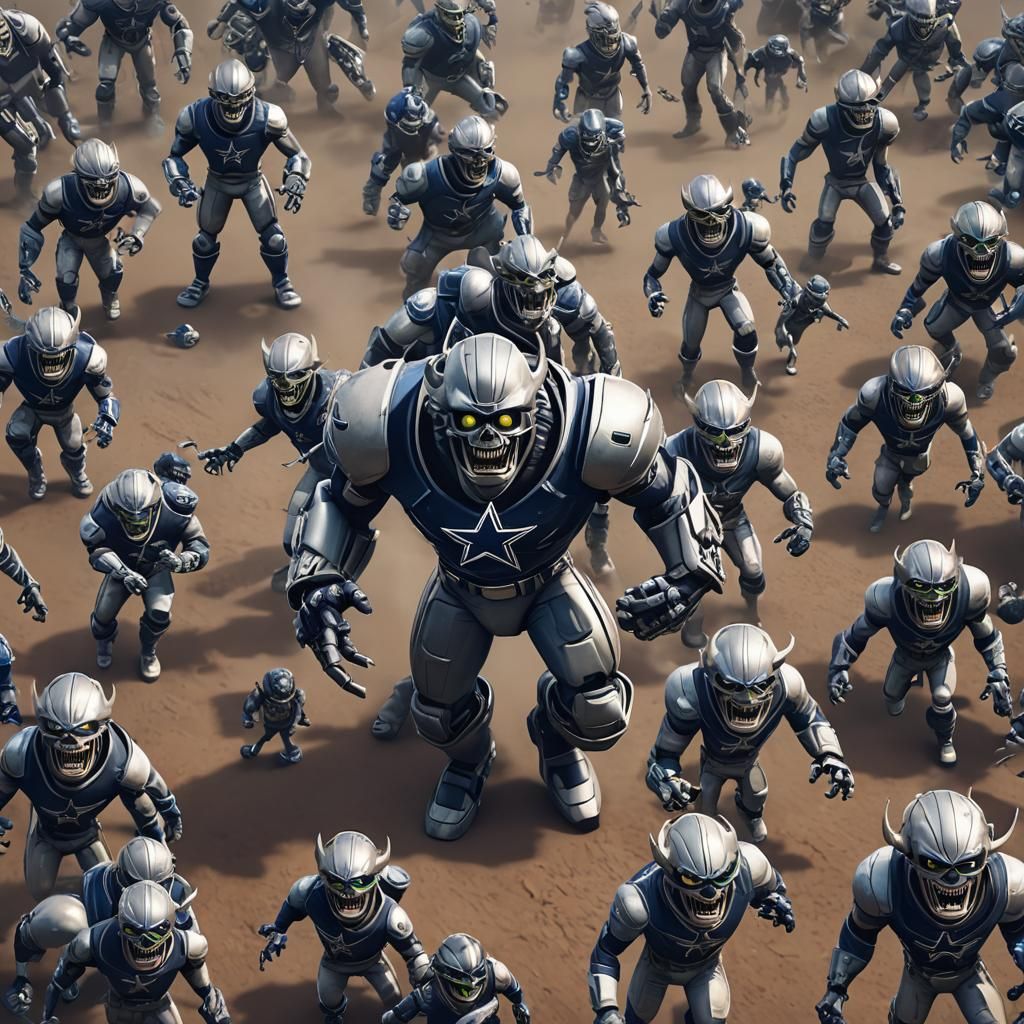 Dallas Cowboys Gridiron Monsters: Pixar-Style 3D Art