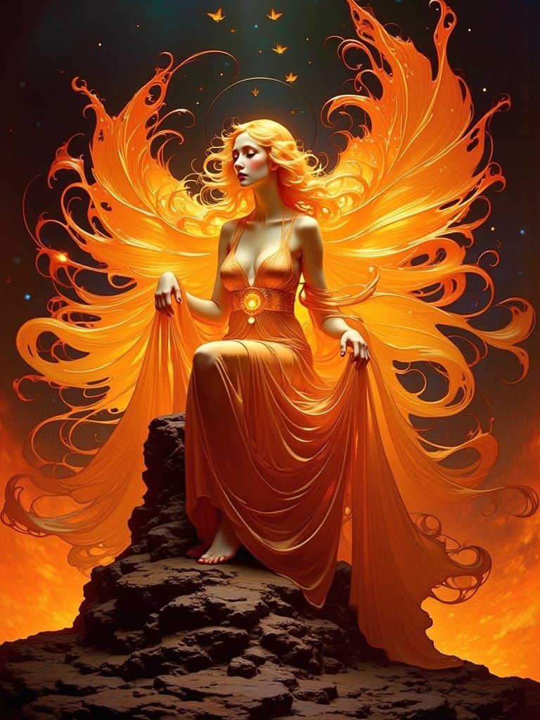 The Infernal Muse: A Fire Fairy’s Radiance