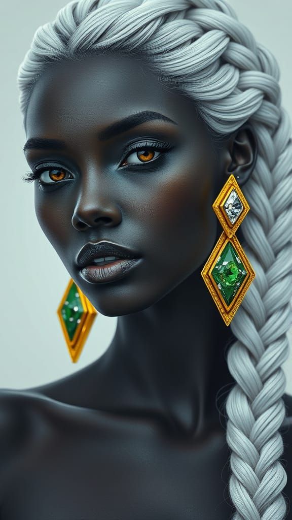 Futuristic Russian Woman in Avant-Garde Style