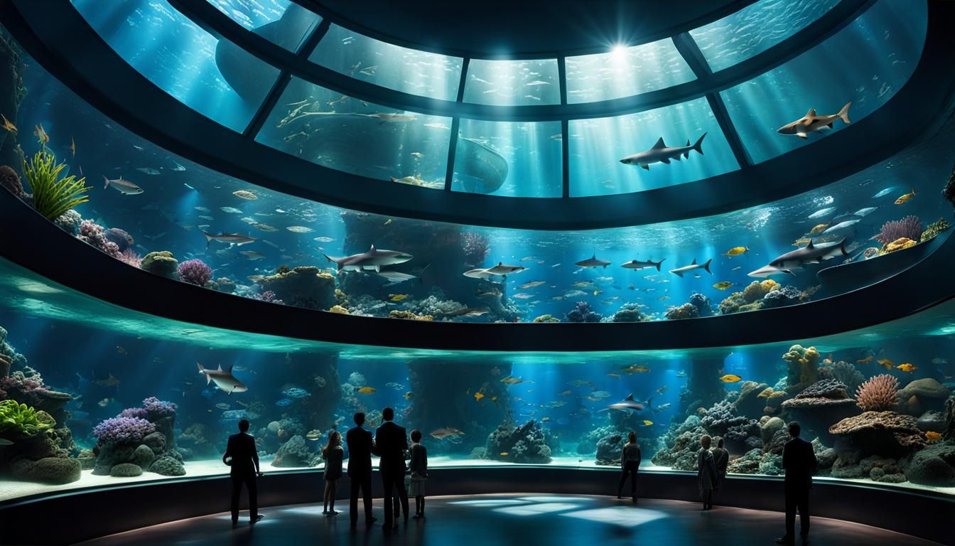 Sharks Swim in a Multi-Level Aquarium