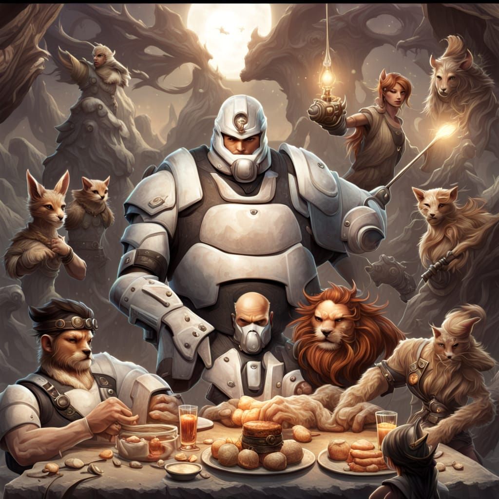 Four Unique AI Renderings with Special Glow