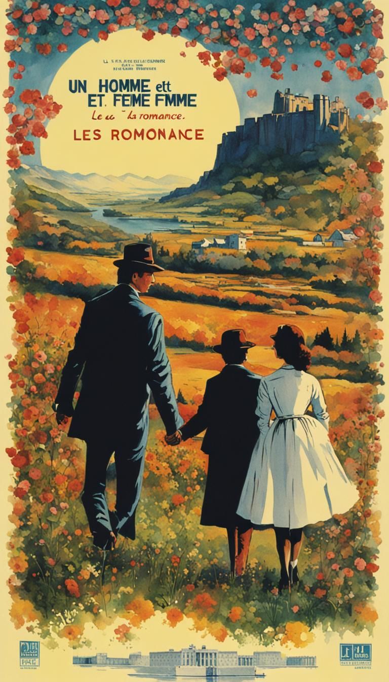 Romantic Film Scene of a Man and Woman