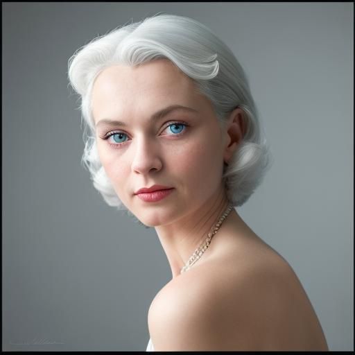 Elegant 1950s Society Lady Portrait