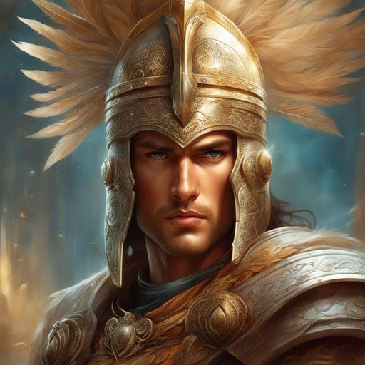 Fierce Roman Centurion Portrait in Classical Style