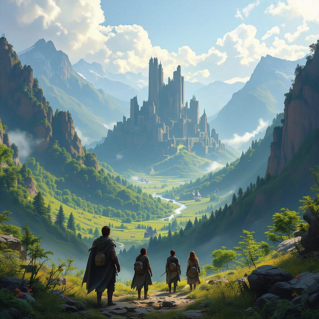 Adventurers Discover Ruined Fortress in Epic Valley