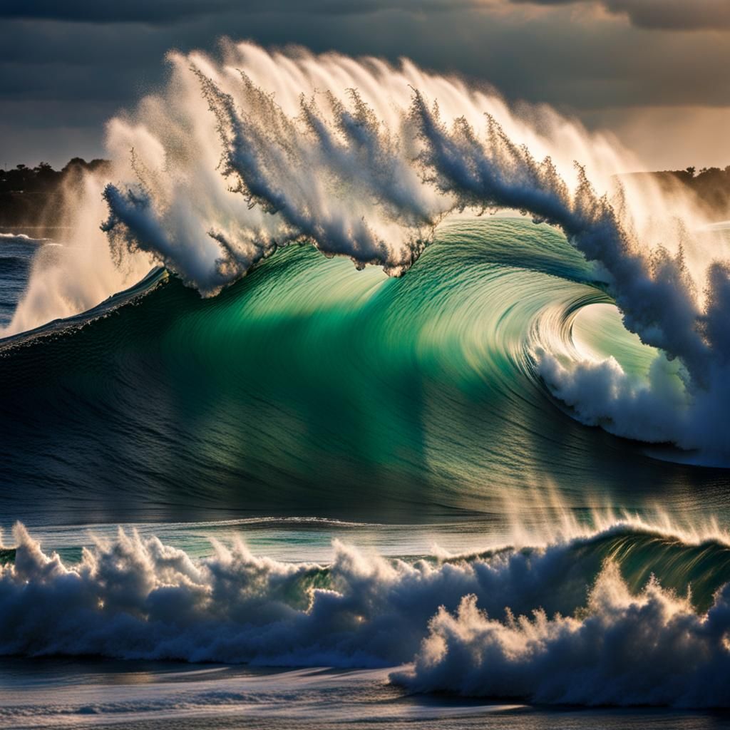 Dramatic Tsunami Wave in Sharp Focus