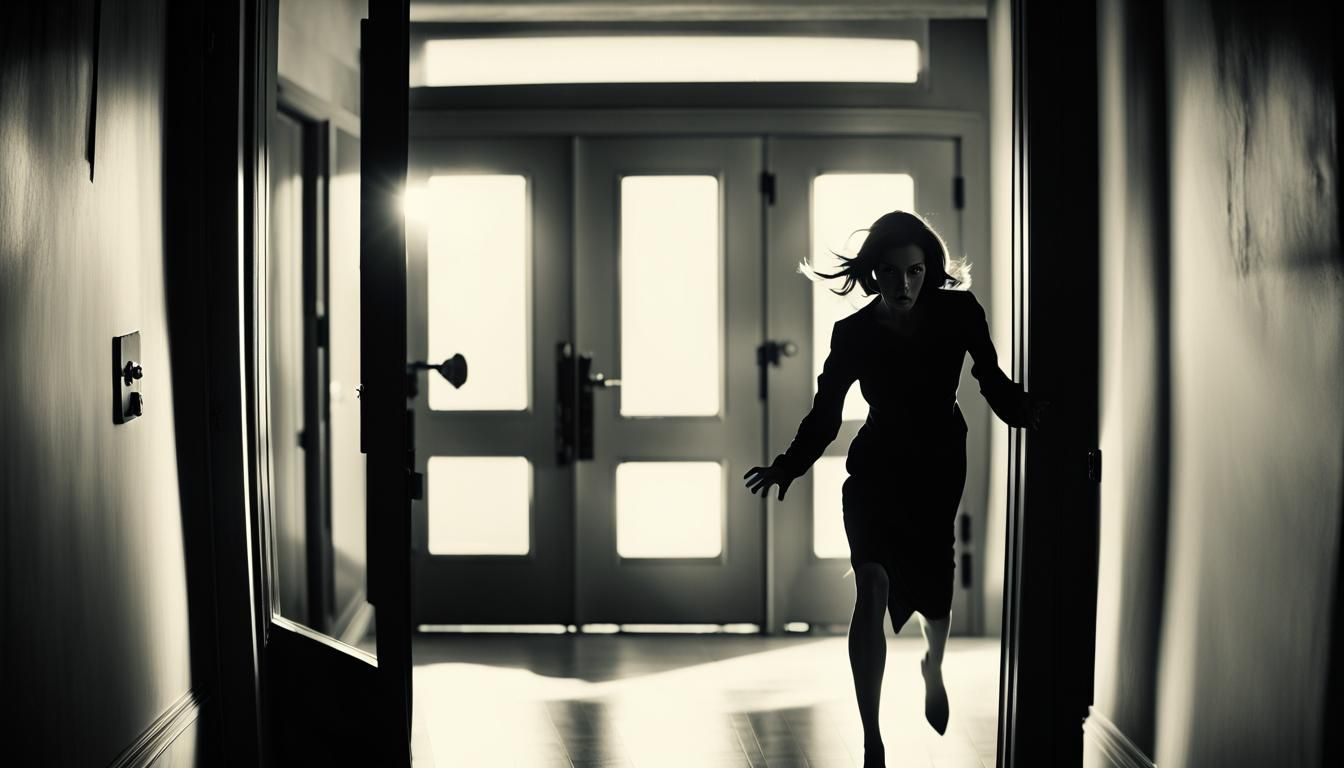 Woman in Shock, Cinematic Film Noir Style