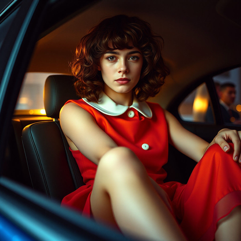 Young Man in Dress with Cinematic Lighting
