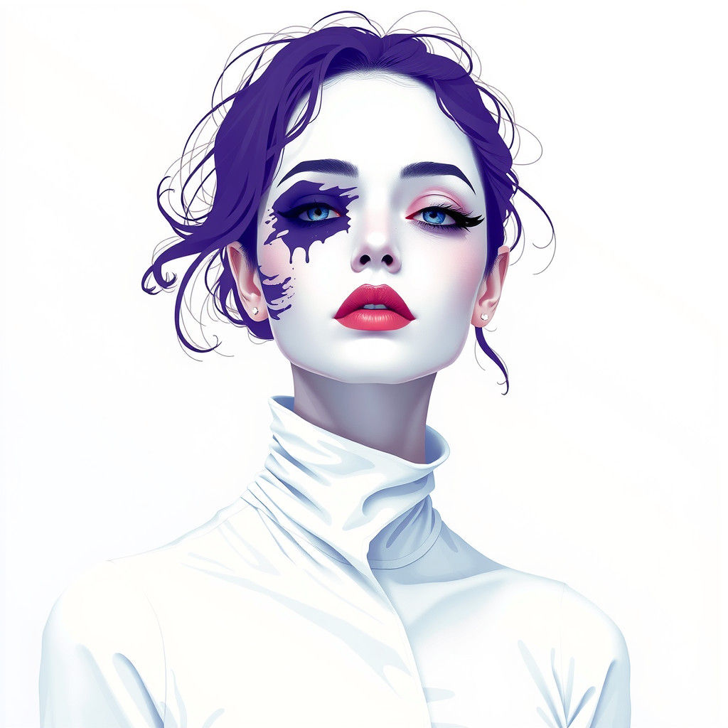 Surreal Blue Dreamscape with Distorted Proportions