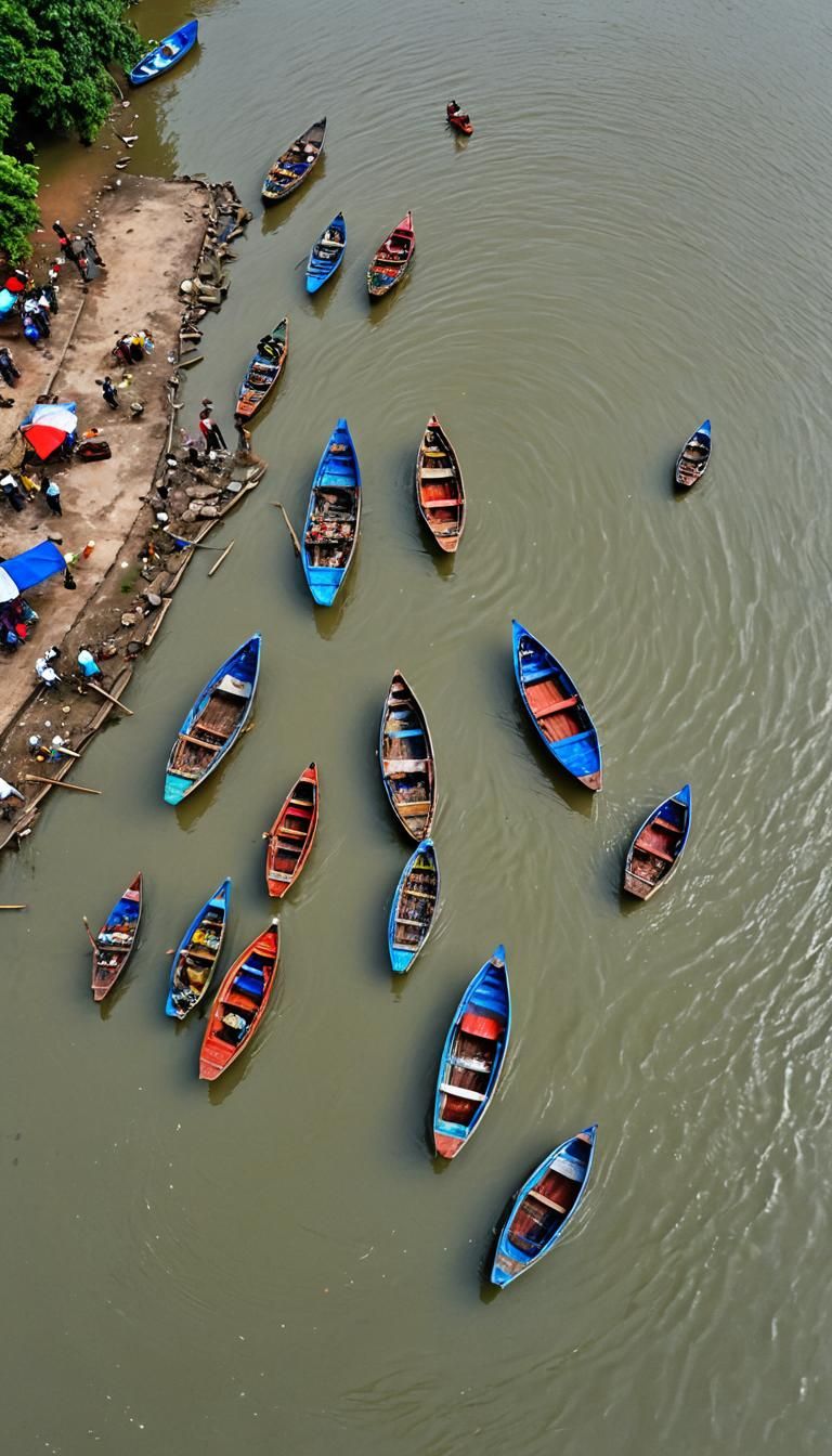 Vibrant Floating Market on the Kampar River