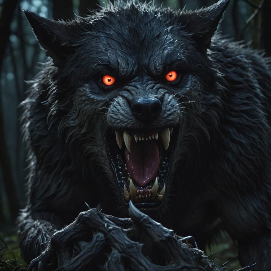 Lycanthrope Transformation in Dark Fantasy Digital Art