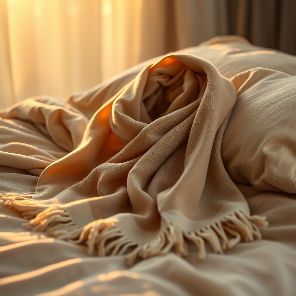 Luxurious Cashmere on Plush Velvet Bedding