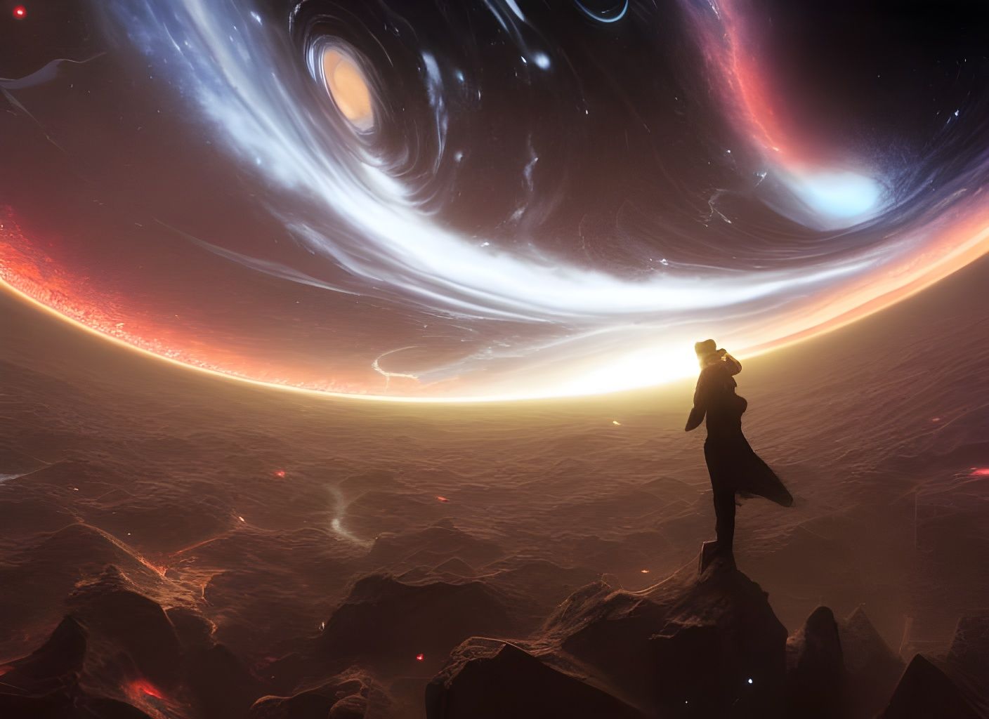 Surreal Galaxy Simulation Break: Digital Illustration