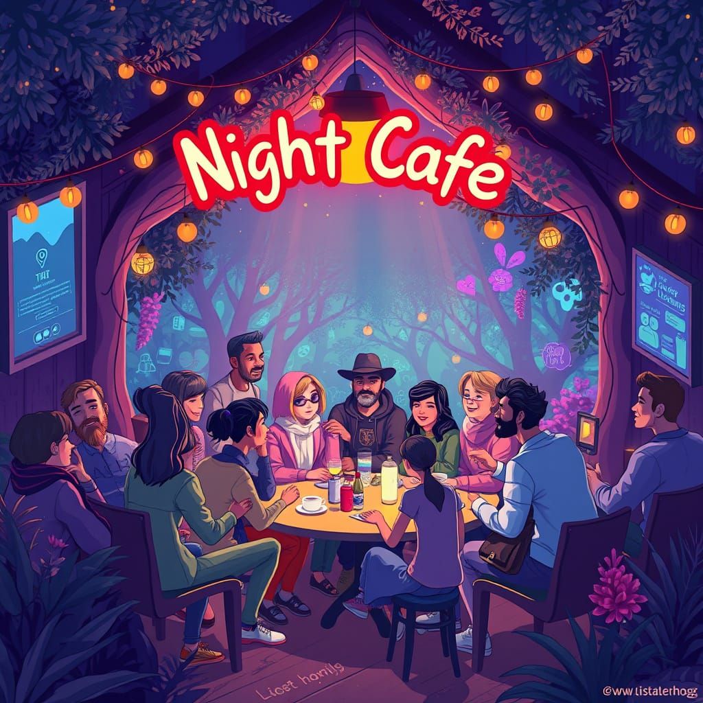 Vibrant NightCafe Community Illustration in Digital Style