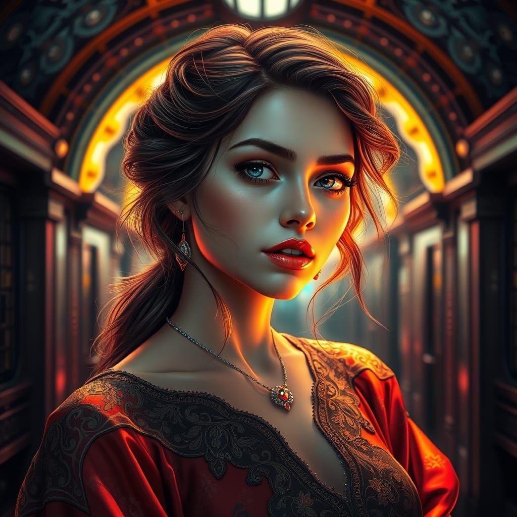 Hyper-Realistic Moscow Metro Goddess